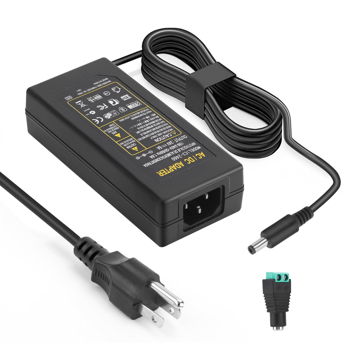 Towisituati 24V power supply front view showing stable LED power output