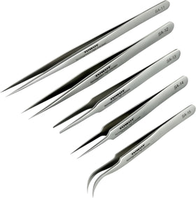 TOWOT precision tweezers curved-head set for delicate jewelry and electronics work.