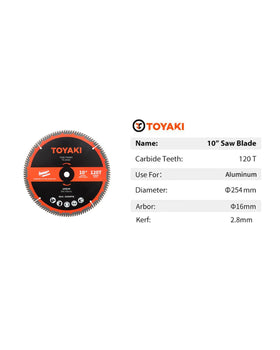 TOYAKI 10-Inch blade balanced for accurate, stable cuts in saws