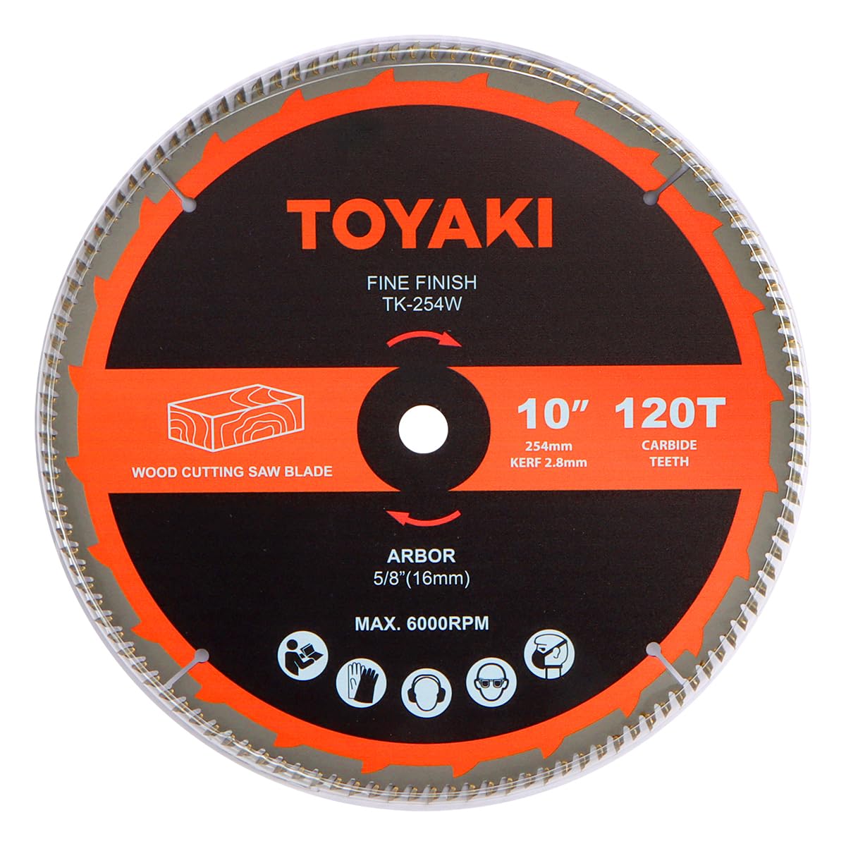 Toyaki 10-inch 120-tooth miter blade delivers a clean finish for wood cutting