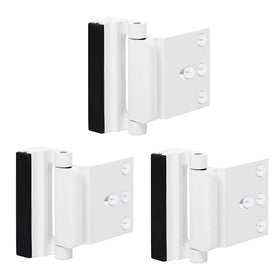 TOYFUL door reinforcement lock 3-pack in white finish boosts home security.