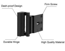 TOYFUL door reinforcement lock on door frame showing sturdy protection.
