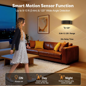 ToyGlee 5000mAh battery-powered sconce with charge indicator.
