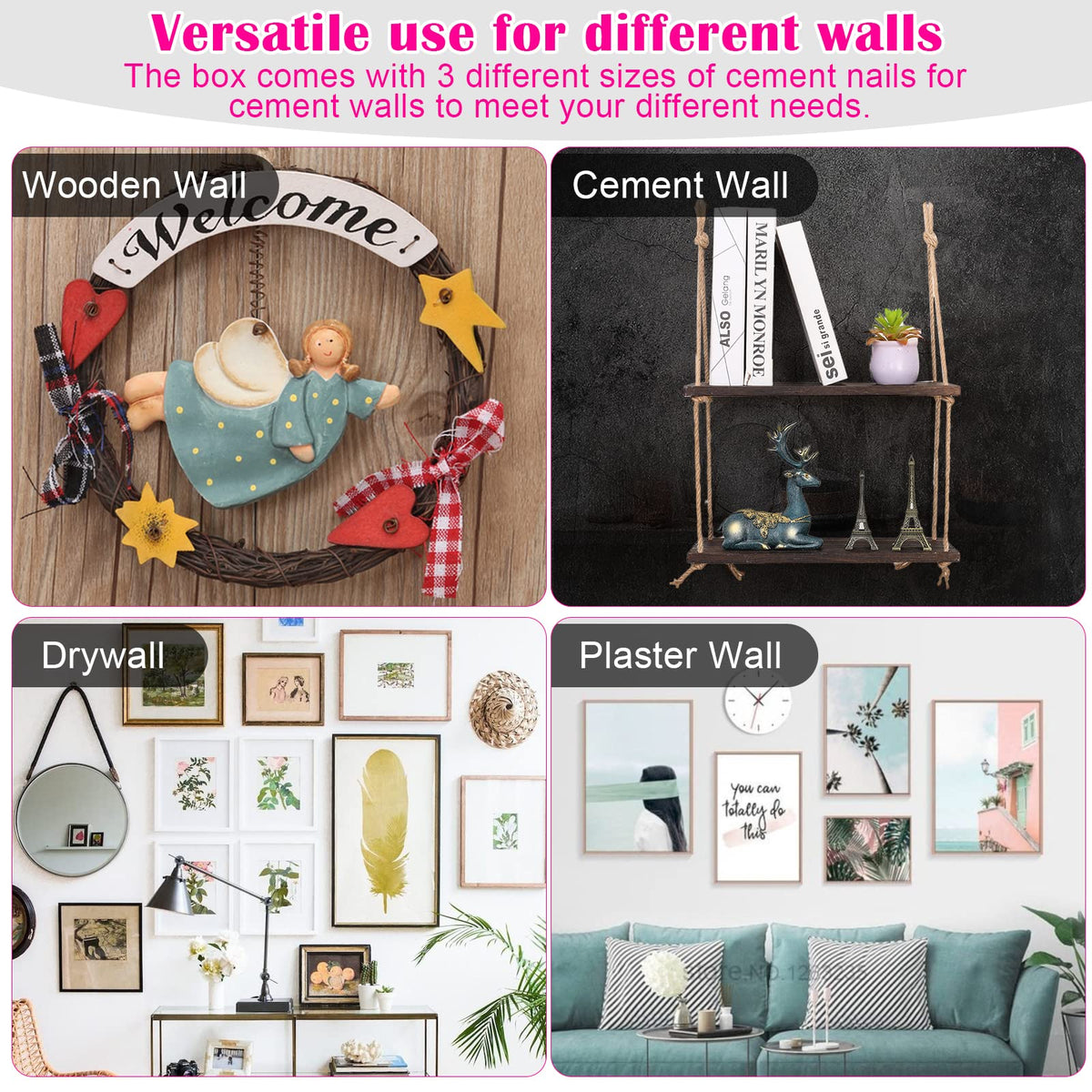 TOYIEW picture hanging kit D rings for strong frame hanging.