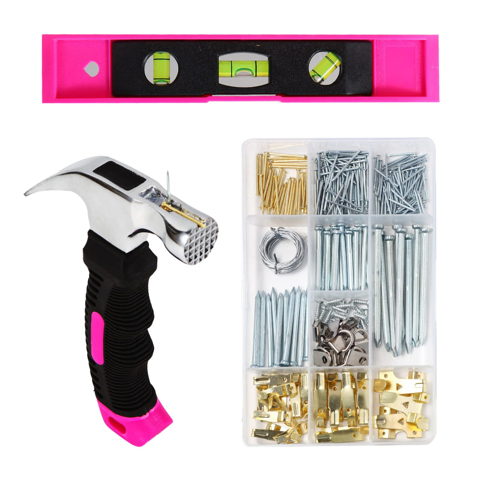 TOYIEW picture hanging kit hooks for secure wall art display.