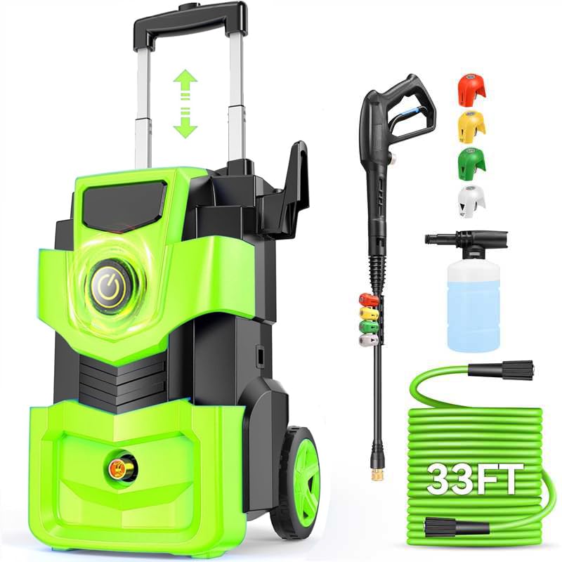 Toyqqeow 5000psi pressure washer front view for powerful cleaning