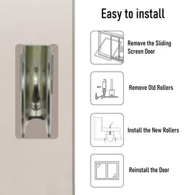 Toyvarnix spring-loaded 1 inch roller maintains door tension