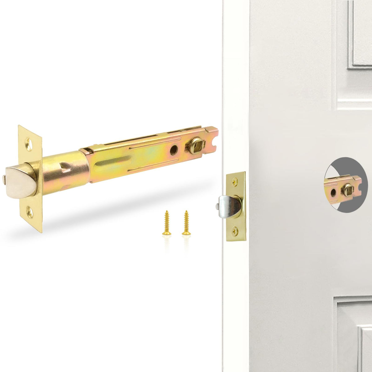 TPard 5-Inch Deadlatch front view showing square interface for versatile doors