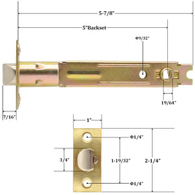 Installing TPard 5-Inch backset latch on standard door prep