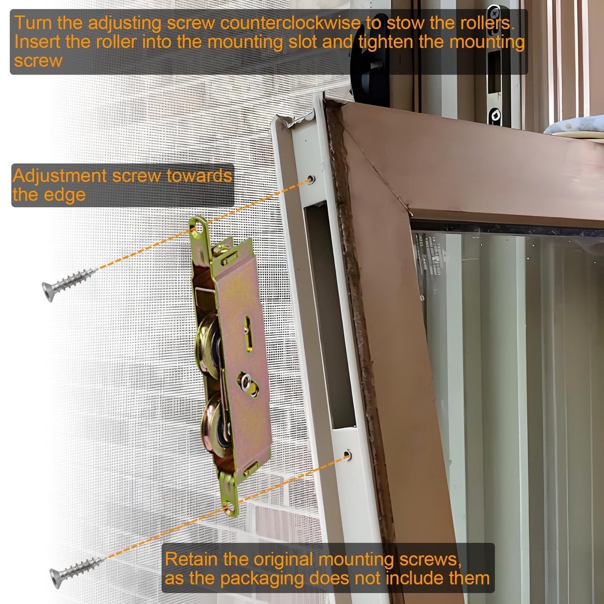 End adjustment screw lets you fine-tune door height after install