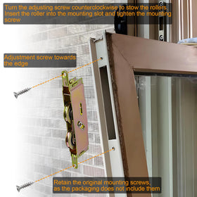 End adjustment screw lets you fine-tune door height after install