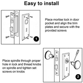 TPard matte black mortise lock body emphasizes sturdy construction