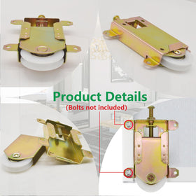 W8020C dimensions: 2 1/2 in mounting centers and 1-1/2 in wheel