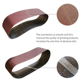 TPmax 4x24 80-grit belt in use for wood removal