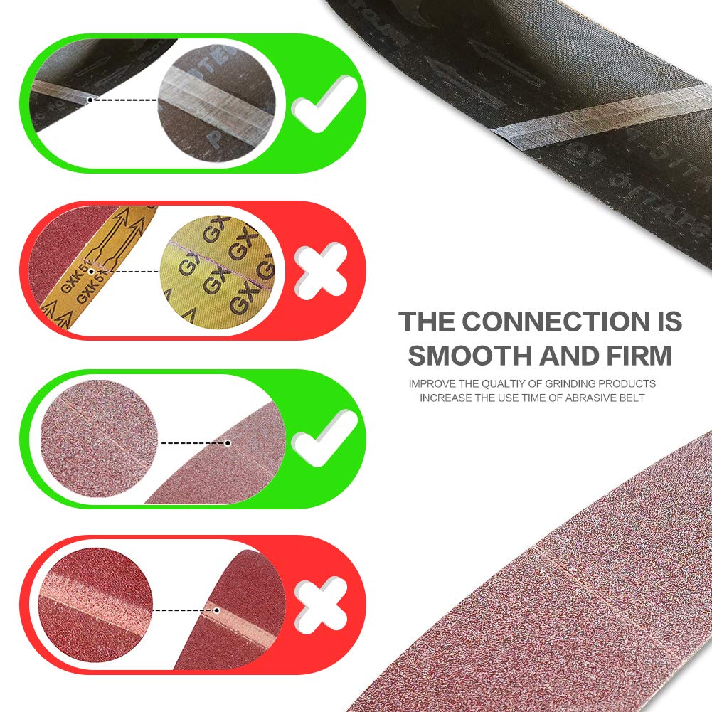 TPmax 120-grit sanding belt closeup for fine deburring and prep