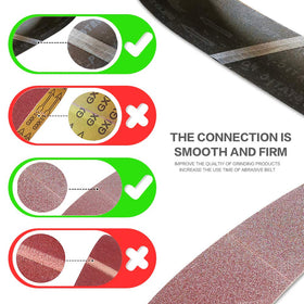 TPmax diagonal lap splice belt designed for high-speed sanding