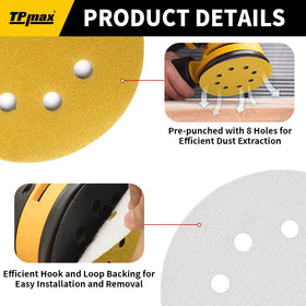 TPmax eight-hole dust extraction maintains clean workspace