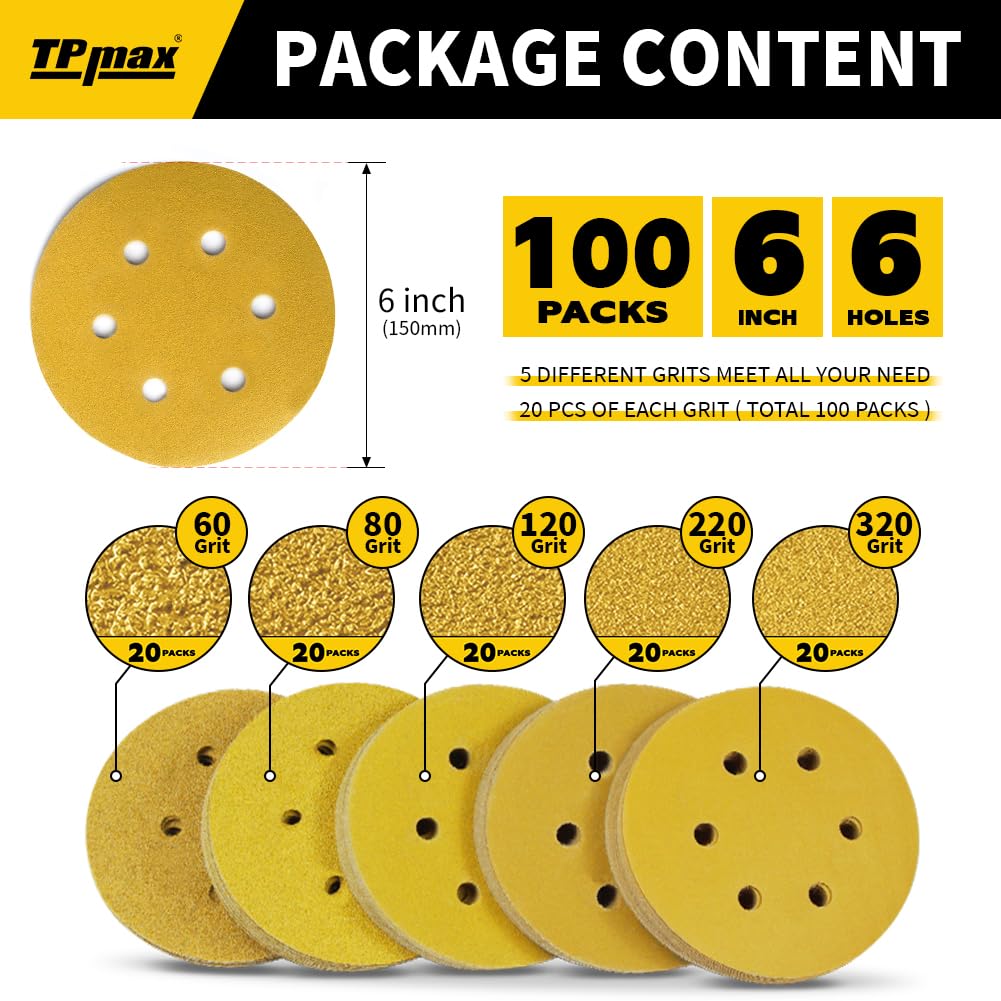 TPmax gold sanding disc 80-grit in action for metal smoothing