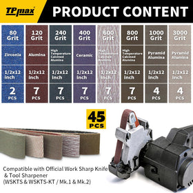 TPmax 120 grit belt for blade prep and sharpening