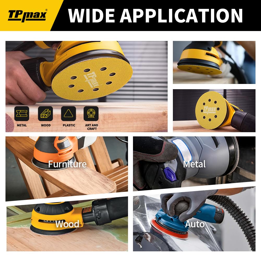 TPmax multi-surface sanding across materials like wood and metal