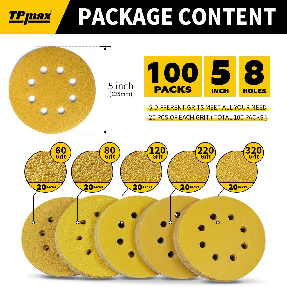 TPmax 80-grit sanding disc on metal surfaces for smooth progress.