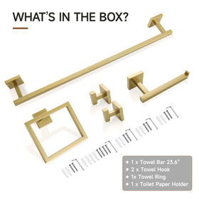 TQKAG brushed gold bathroom accessories set for cohesive styling