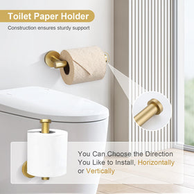TQKAG brushed gold coat hooks help organize robes and accessories