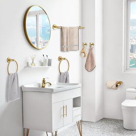 TQKAG brushed gold modern design suits various rooms.