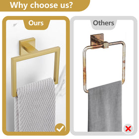 TQKAG brushed gold screw-mount hardware pack ensures secure installation.