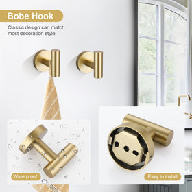 TQKAG brushed gold toilet paper holder adds convenient access.