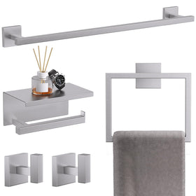 TQKAG brushed nickel towel bar enhances bathroom organization and easy towel drying