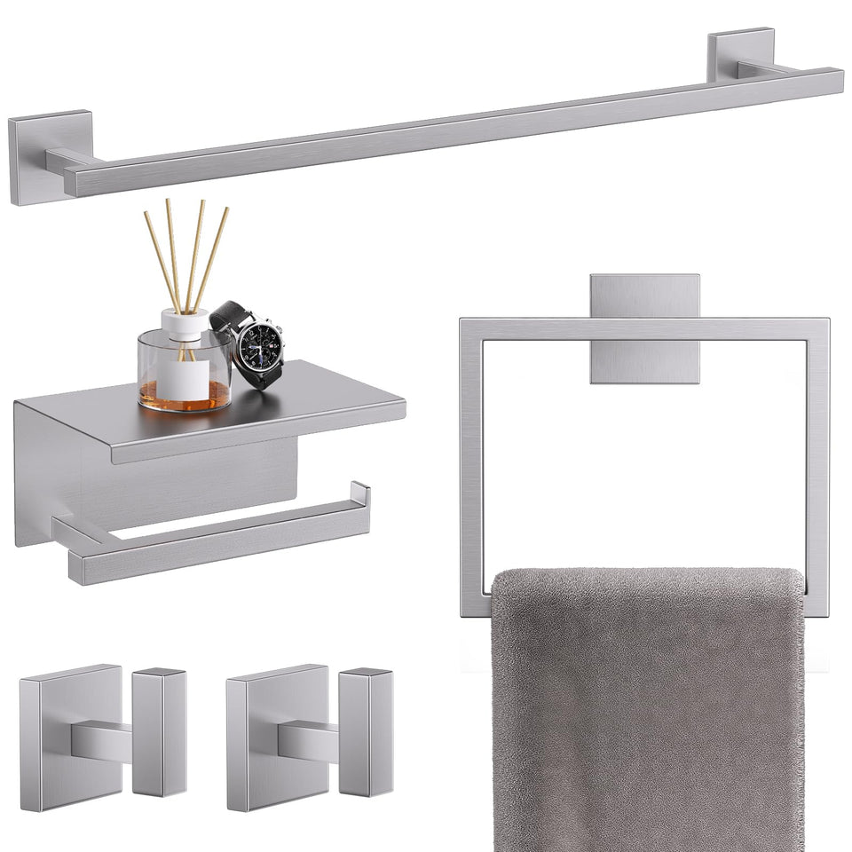 TQKAG brushed nickel towel bar enhances bathroom organization and easy towel drying