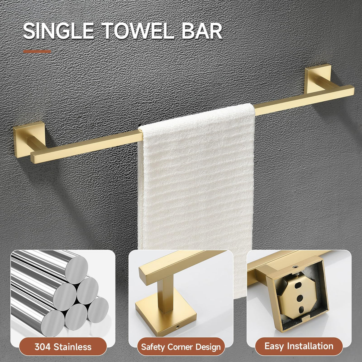 TQKAG coat hooks in brushed gold maximize wall storage