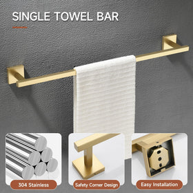 TQKAG coat hooks in brushed gold maximize wall storage
