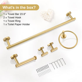 Easy to clean brushed gold finish maintains new look