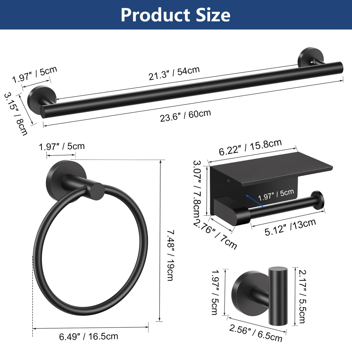 TQKAG screw-mount hardware pack included for quick, secure installation