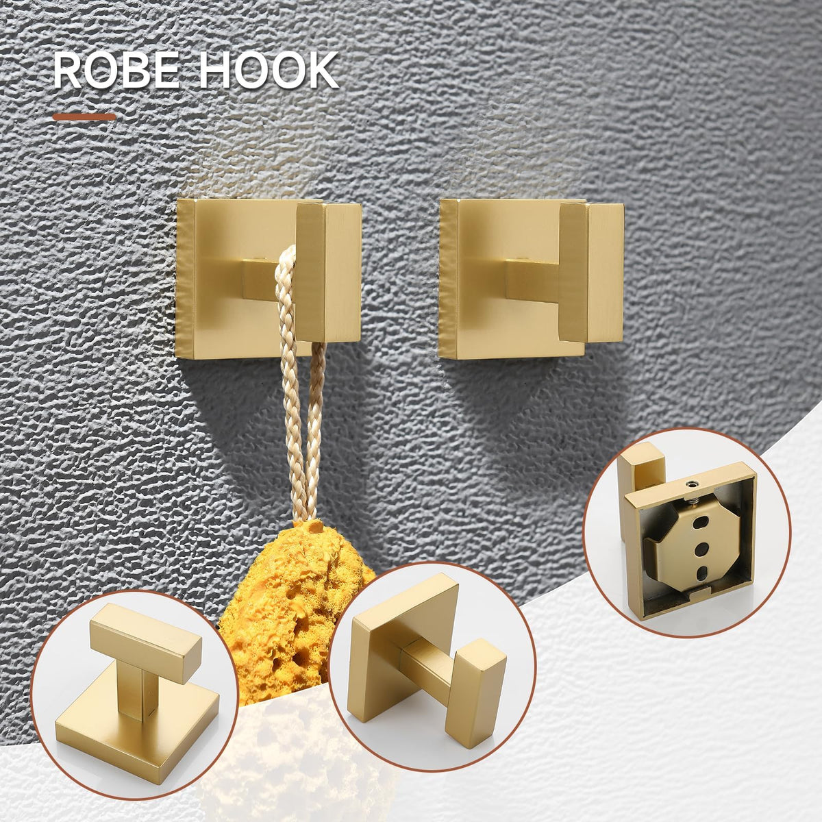 TQKAG brushed gold toilet paper holder for durable bathroom organization
