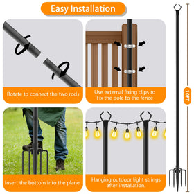 TQQVXX versatile mounting options for decks, fences, and lawns.