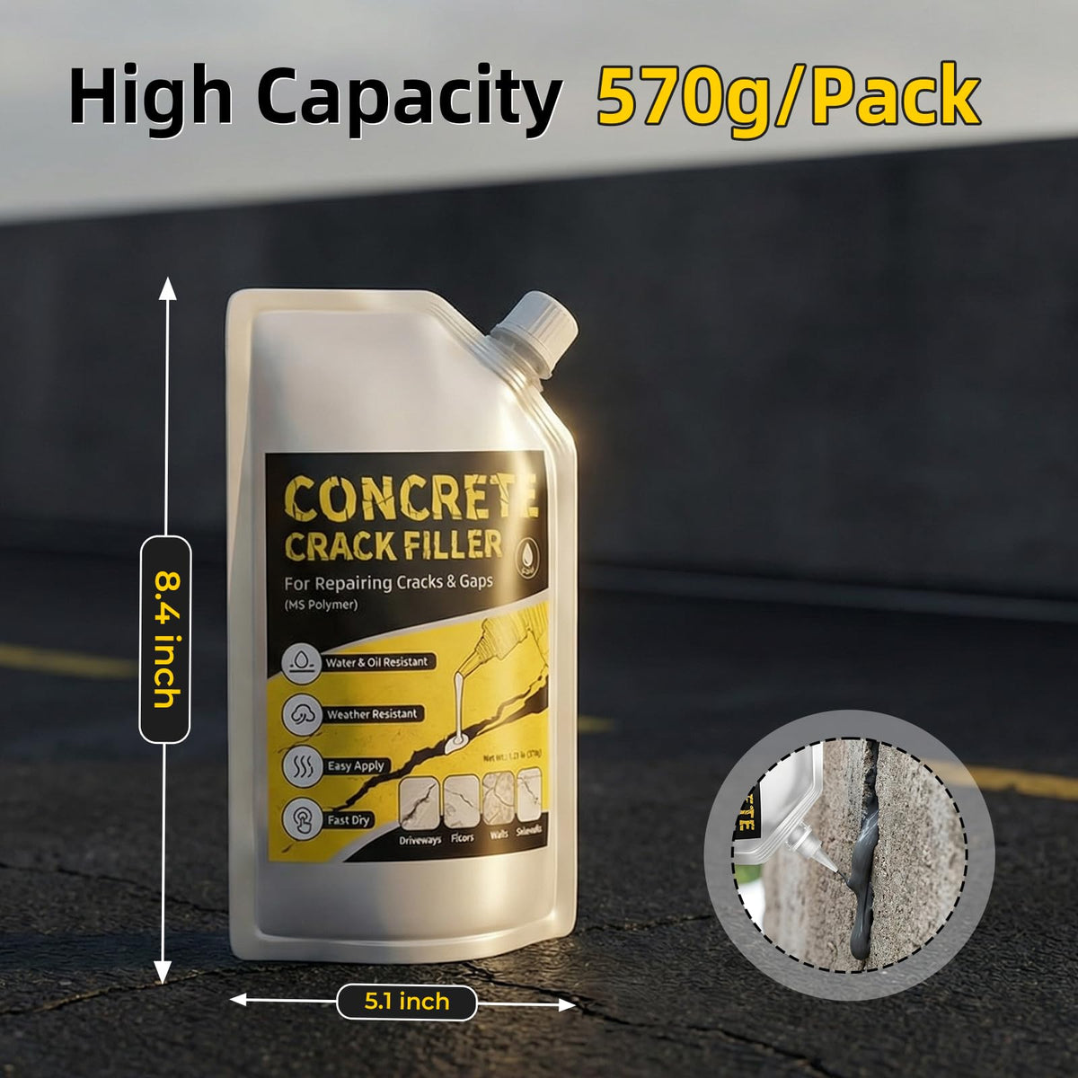TQRR neutral gray finish blends with aged concrete for a polished look.