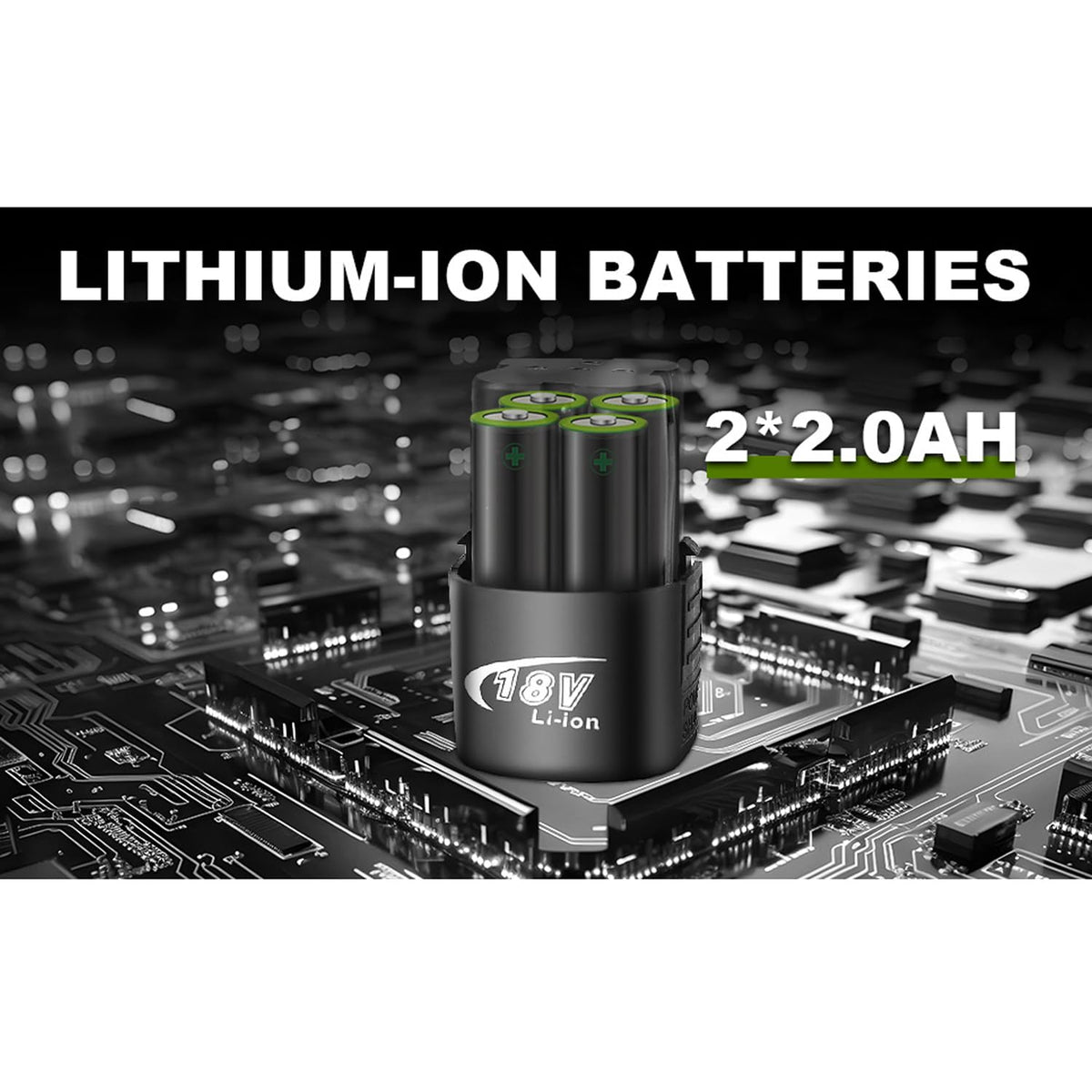 TQUAGGA built-in LED light illuminates dark work areas for precise fastener placement.