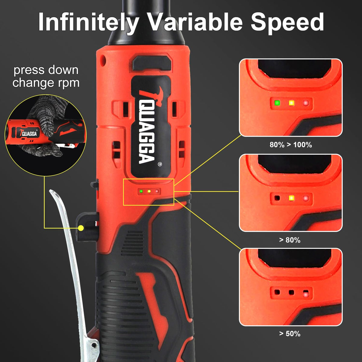 TQUAGGA smart charger speeds recharging with safe, cool operation