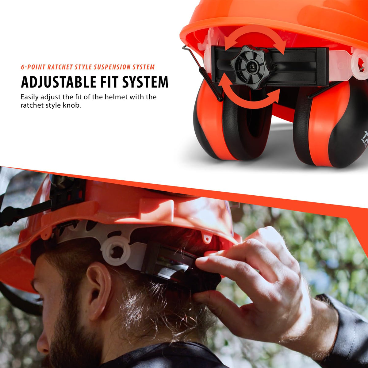 TR Industrial helmet mesh visor allows airflow while preserving sightlines.
