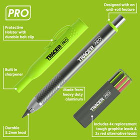Tracer Pro Series 6x replacement lead pack with anti-snap dispenser for long-lasting marking.