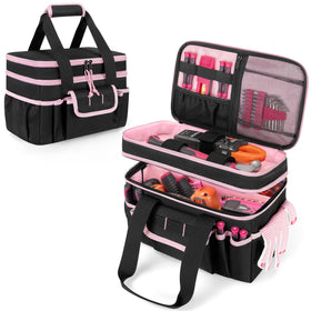 Trahzia Tool Tote Bag with detachable dividers keeps screwdrivers organized and easy to access on site.