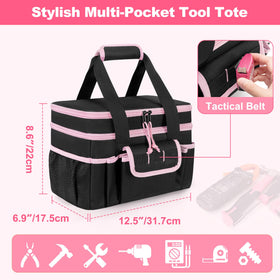 Trahzia Tool Tote Bag crafted from durable polyester for long-lasting on-site use.