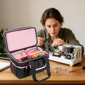 Trahzia Tool Tote Bag suits woodworking electrical work and carpentry with versatile organization.