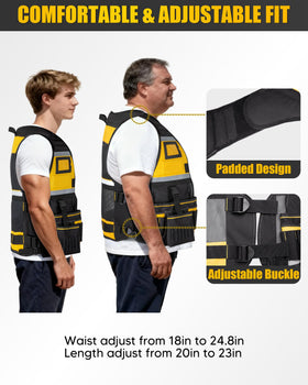Trahzia bright yellow vest improves daytime safety on job sites