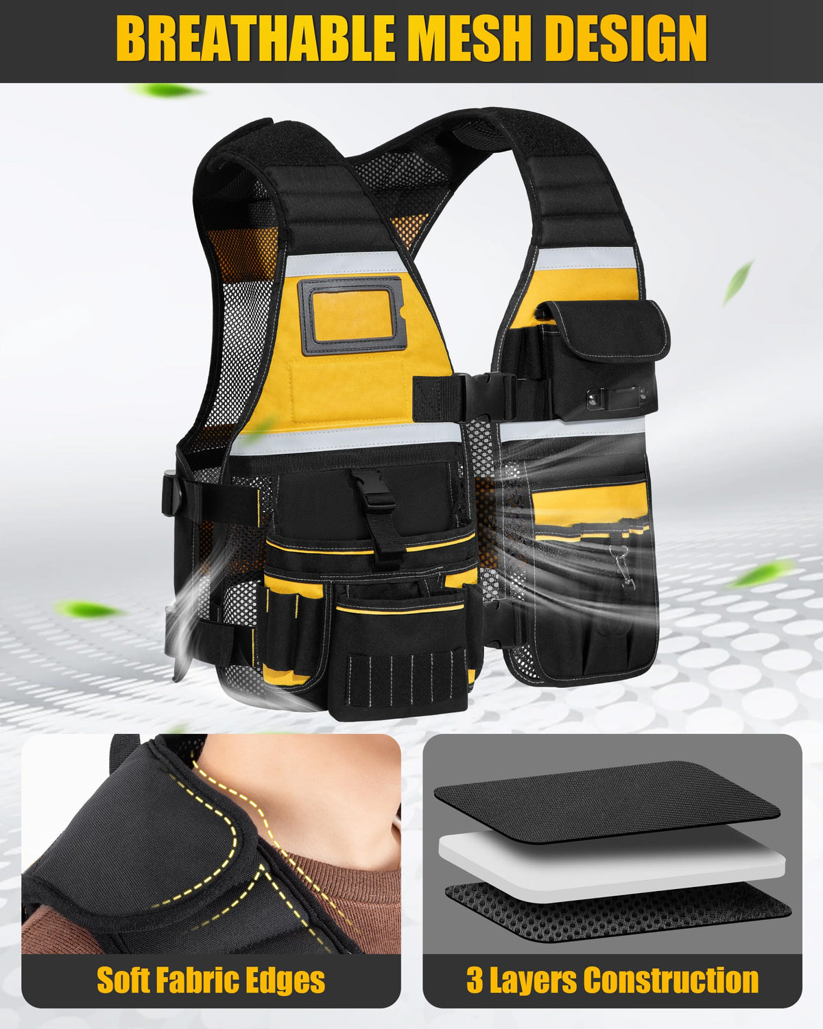 Trahzia vest includes magnet area for small accessories