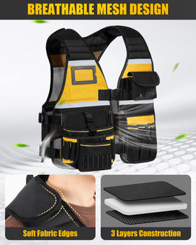 Trahzia vest includes magnet area for small accessories