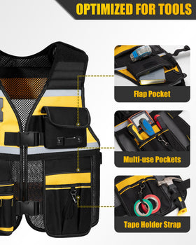 Trahzia vest shows organized pockets and tool slots for quick access